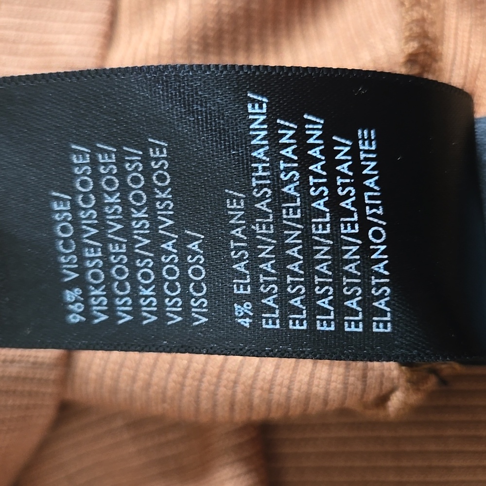 NEW Liverpool Gold Brown Ribbed Mockneck Top M - Picture 4 of 4